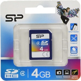 Silicon-Power シリコンパワー SP004GBSDH004V10 4GB SDHCカード Class4 メモリーカード 永久保証