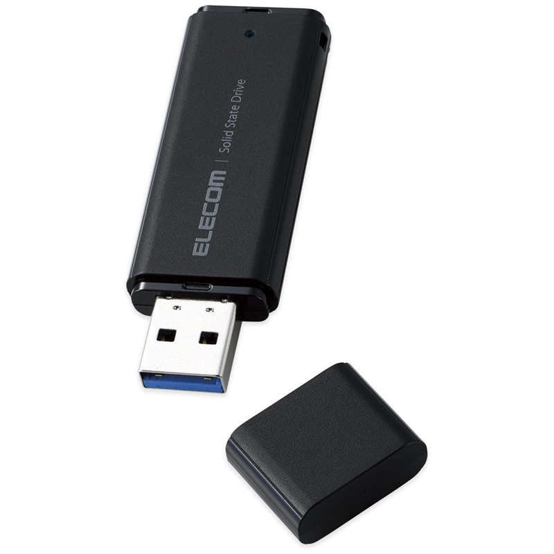 ELECOM エレコム 外付けSSD 2TB ESD-EMC2000GBK USBメモリ型 超小型 高速転送 USB3.2対応
