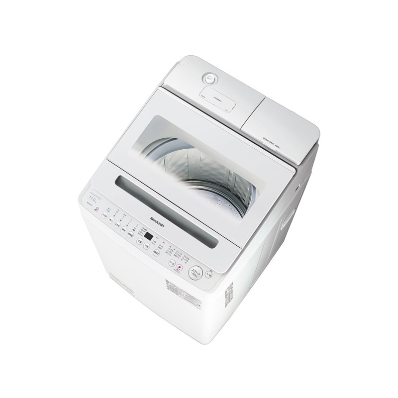 シャープ 全自動洗濯機 ES-SW11K-W 11kg 穴なし槽 洗剤自動投入 ホワイト