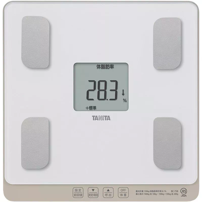 BC-758-WH タニタ 体組成計 体重計 体脂肪計 5人登録 パールホワイト