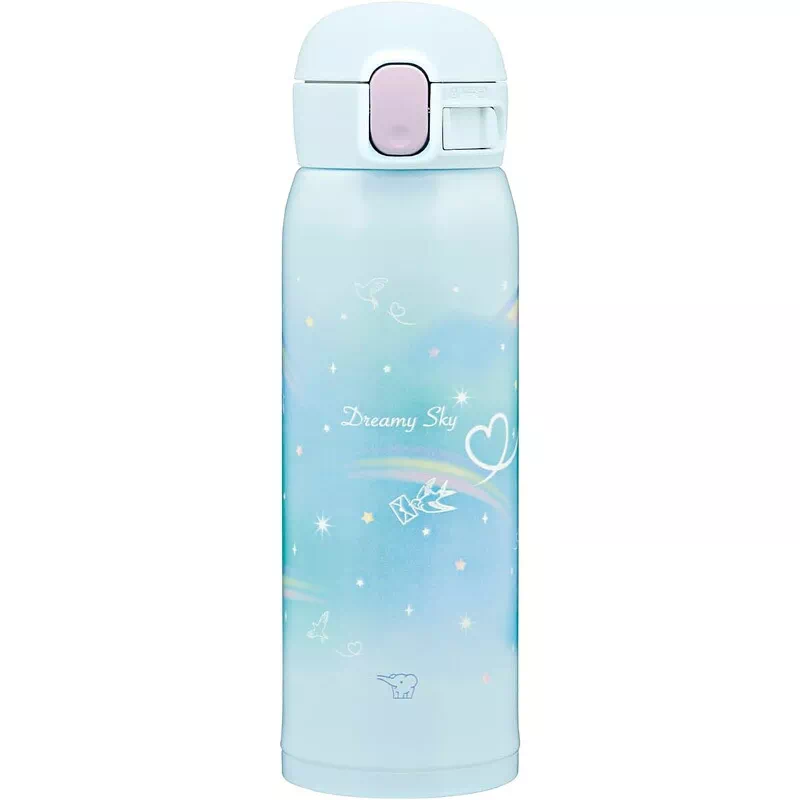 象印 ステンレスマグ 480ml 青 象印 キッズマグ ステンレスマグ 480mL シームレスせん ワンタッチ