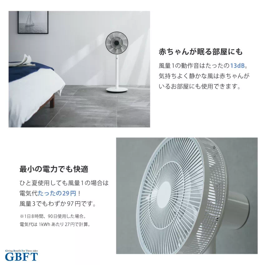 バルミューダ 扇風機 BALMUDA The GreenFan ブラック×ダークグレー EGF