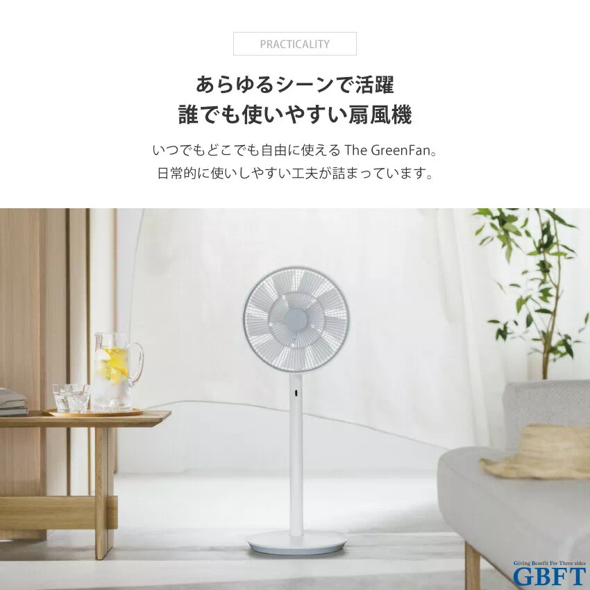 バルミューダ 扇風機 BALMUDA The GreenFan ブラック×ダークグレー EGF