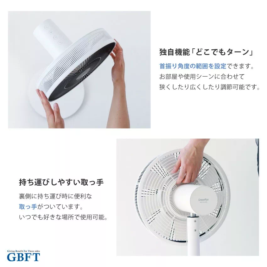 EGF-1800-DK BALMUDA The GreenFan 扇風機 ブラック×ダークグレー