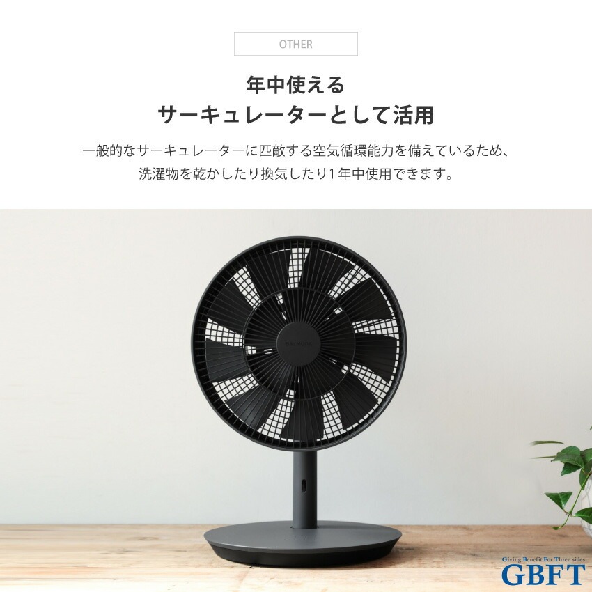 バルミューダ 扇風機 EGF-1800 WG BALMUDA The GreenFan ホワイト×グレー EGF-1800-WG 正規品 日本製
