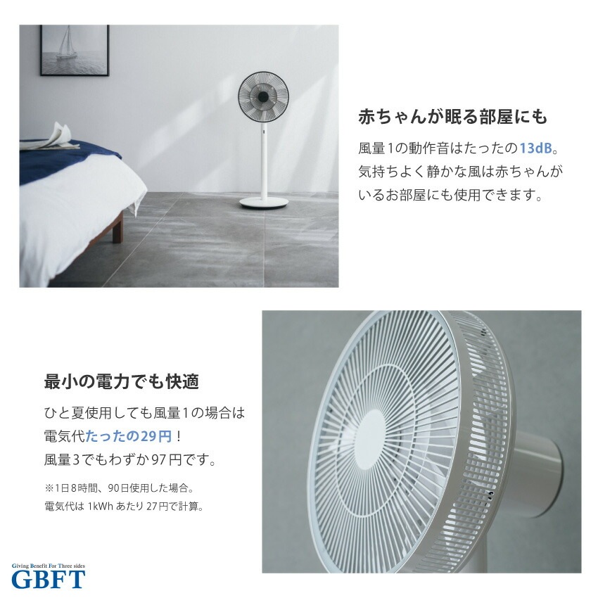 バルミューダ 扇風機 EGF-1800 WG BALMUDA The GreenFan ホワイト×グレー EGF-1800-WG 正規品 日本製