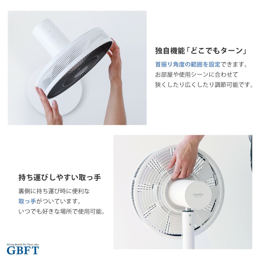 バルミューダ 扇風機  EGF-1800 BALMUDA The GreenFan ホワイト×ブラック EGF-1800-WK 正規品 日本製