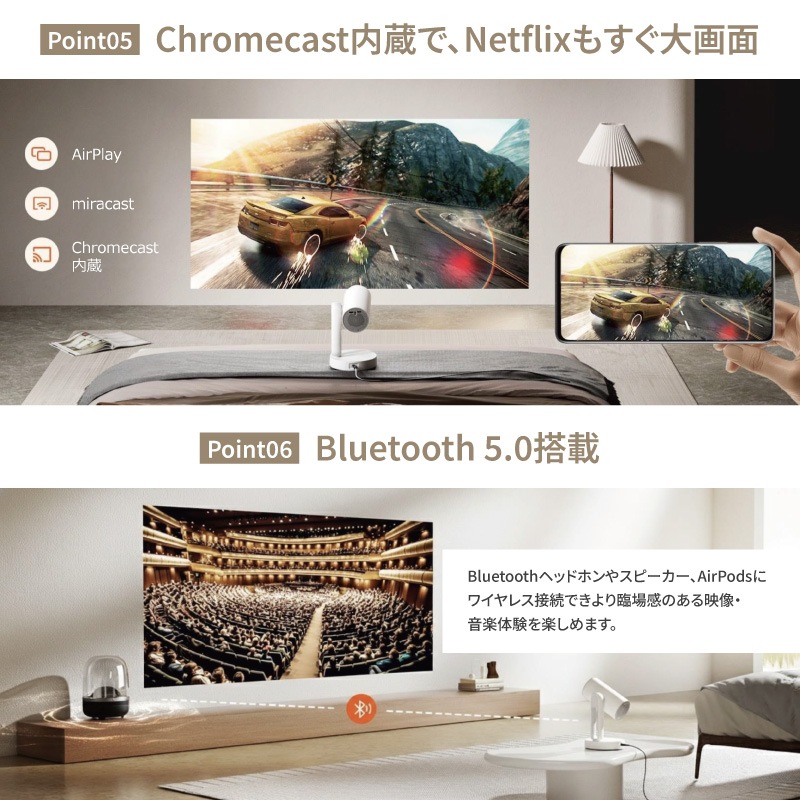 A1223 ETOE プロジェクター Starfish Plus Google TV搭載