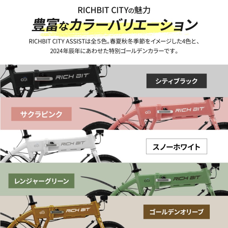 RICHBIT CITY レンジャーグリーン　オプション付　備品 RICHBIT CITY(特定小型) RICH BIT レンジャーグリーン色