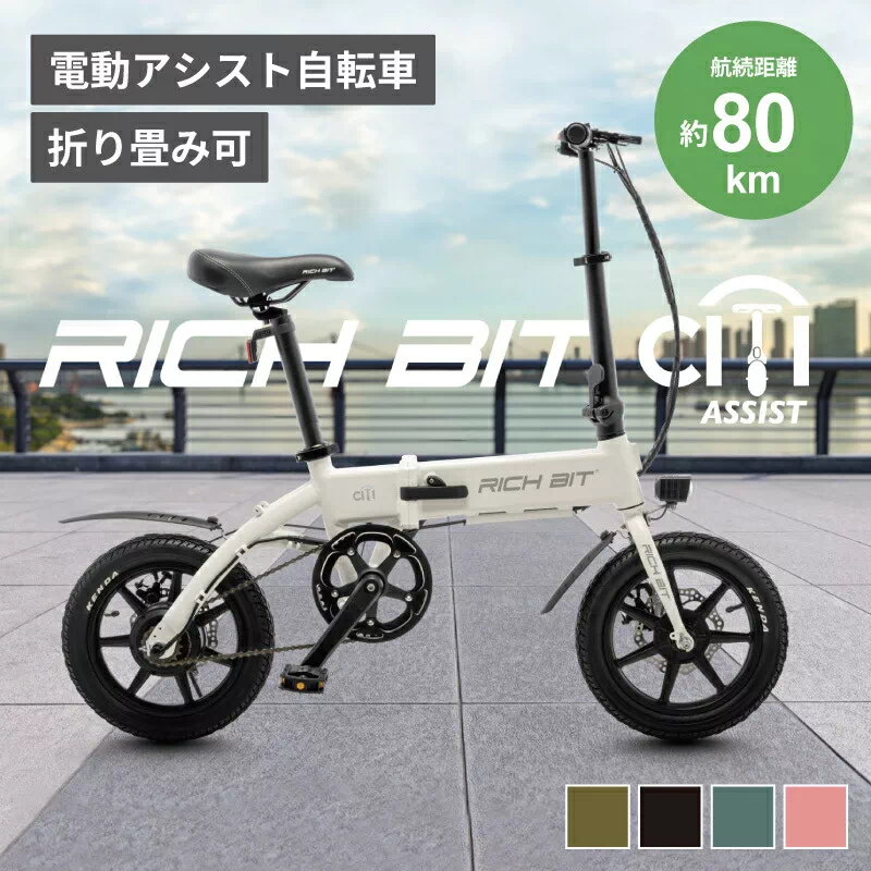 RICHBIT CITY RICH-CA 電動アシスト自転車 シティブラック