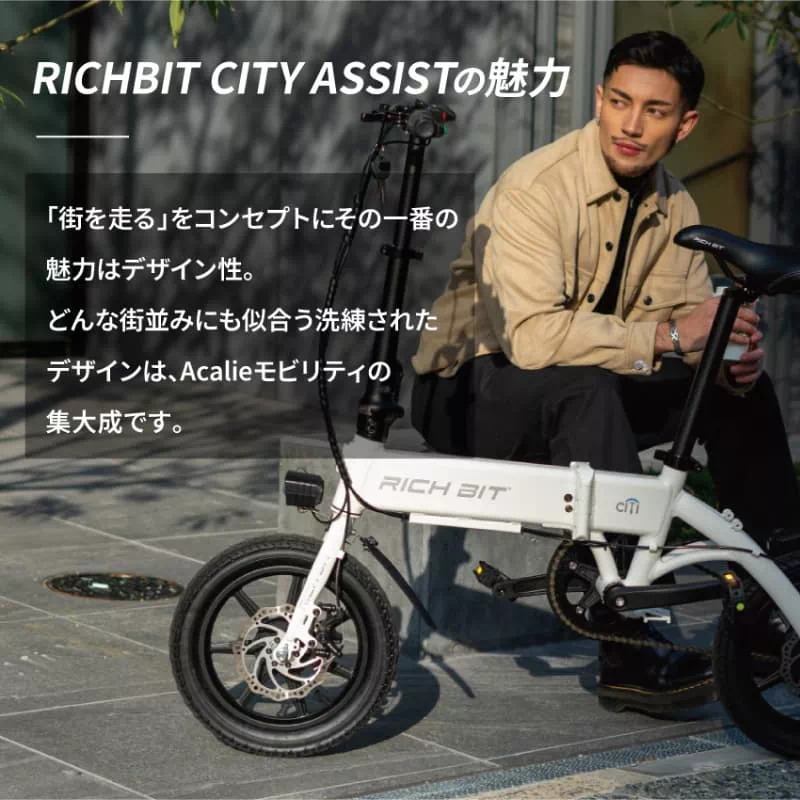 RICHBIT CITY RICH-CA 電動アシスト自転車 シティブラック