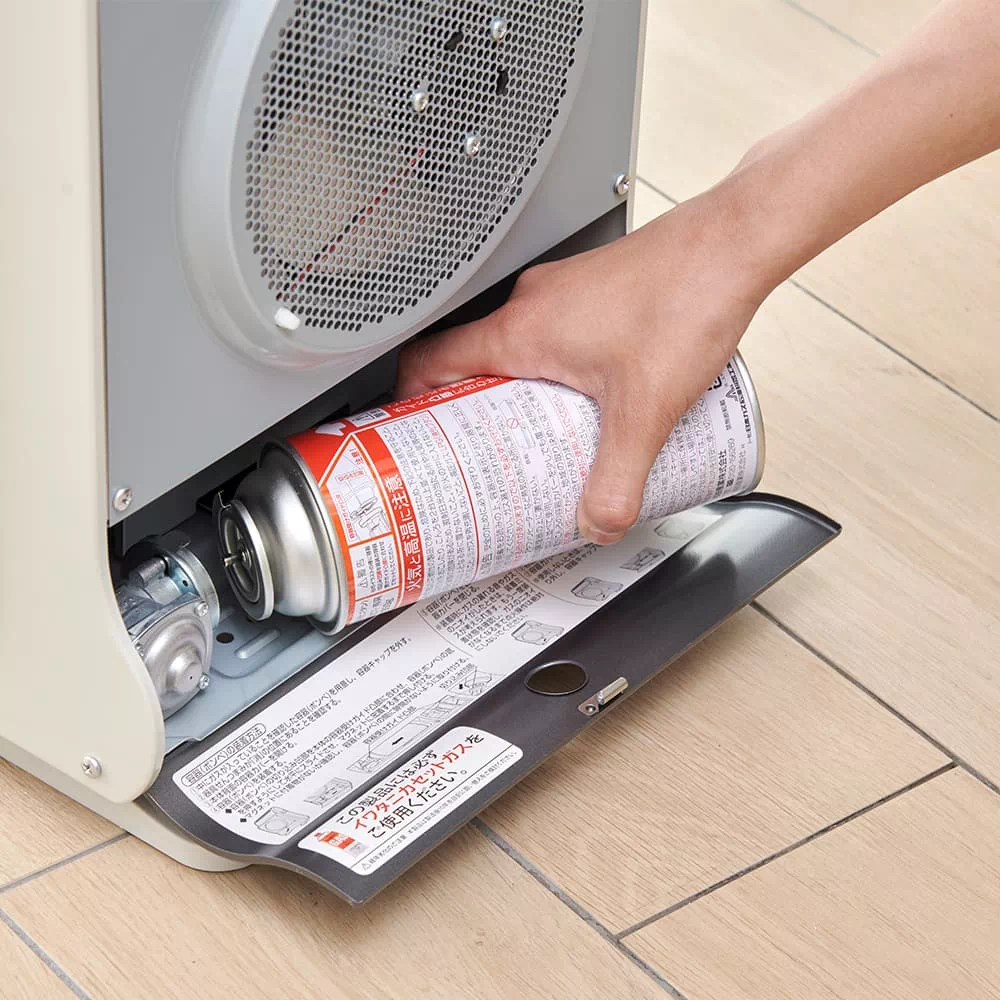 イワタニ ヒーター カセットガスファンヒーター 風暖 メタリックグレー