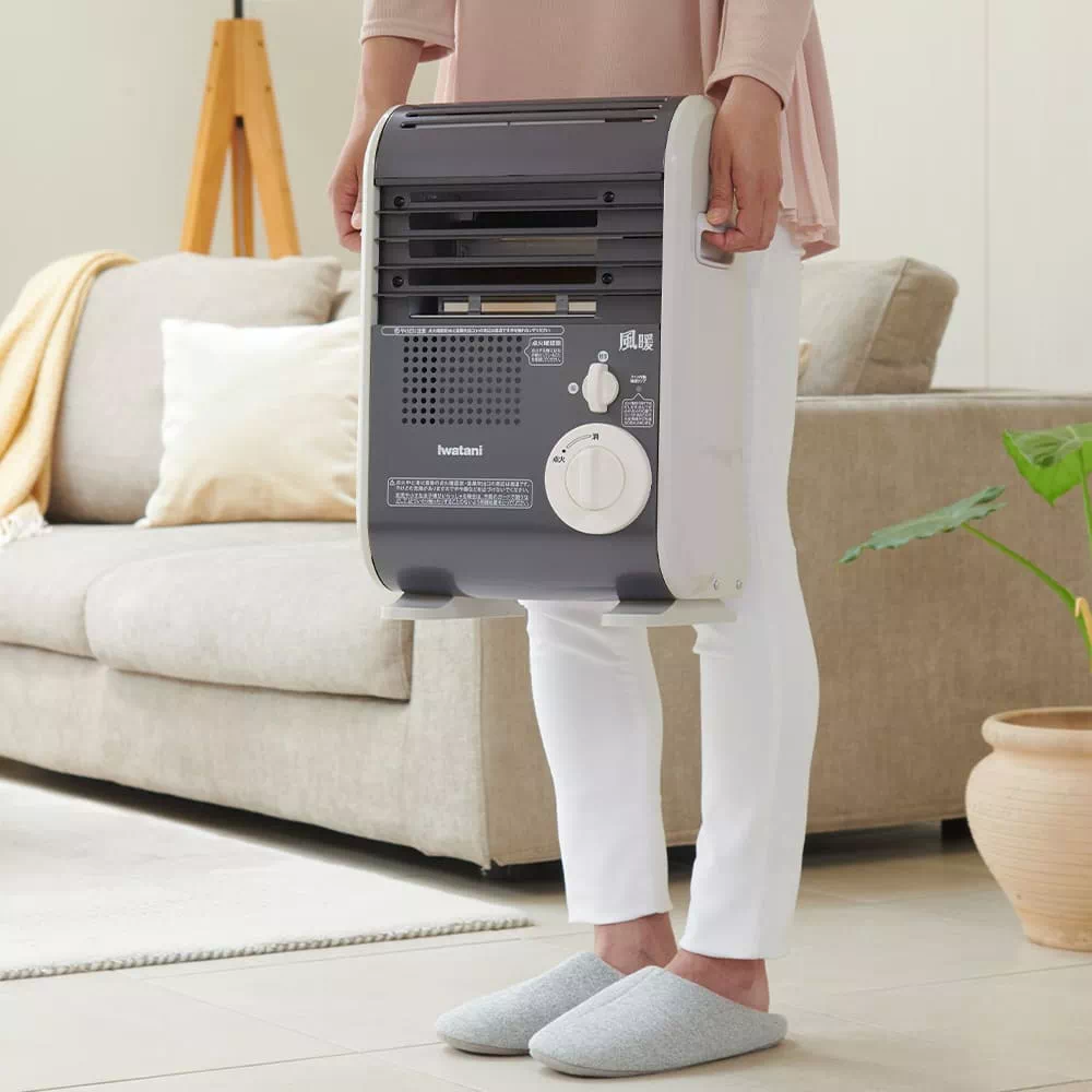 イワタニ ヒーター カセットガスファンヒーター 風暖 メタリックグレー