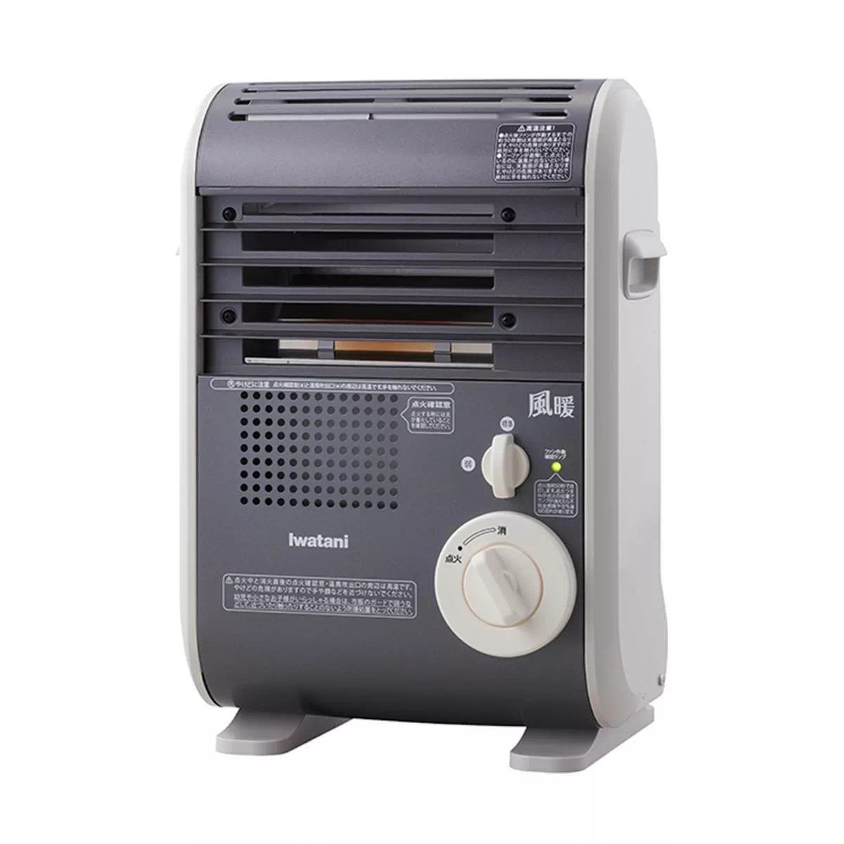 イワタニ ヒーター カセットガスファンヒーター 風暖 メタリックグレー