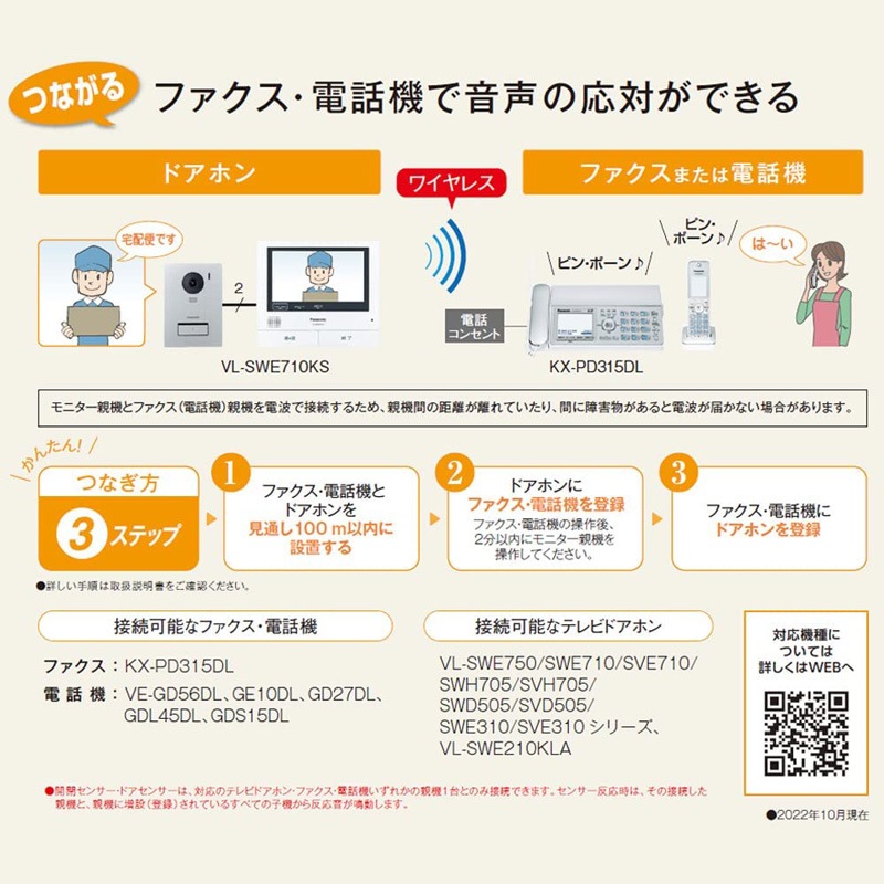 Panasonic パナソニック テレビドアホン どこでもドアホン 電源コード式 VL-SWE210KLA | 5
