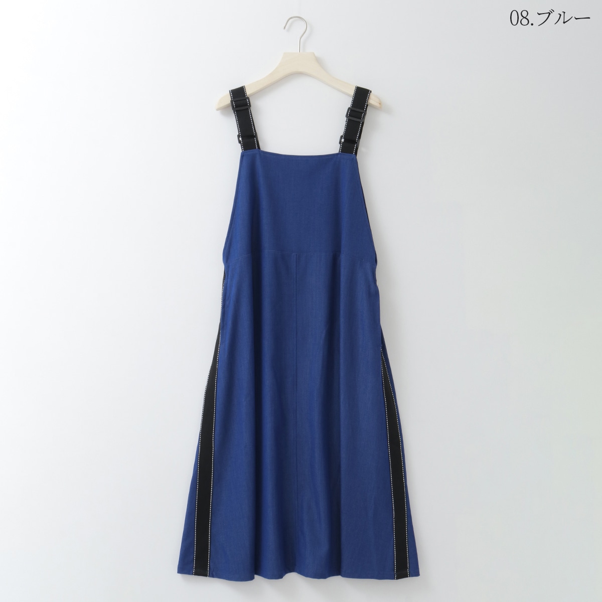 ステッチラインデニムライクワンピース[30136205]vivid｜Vivid