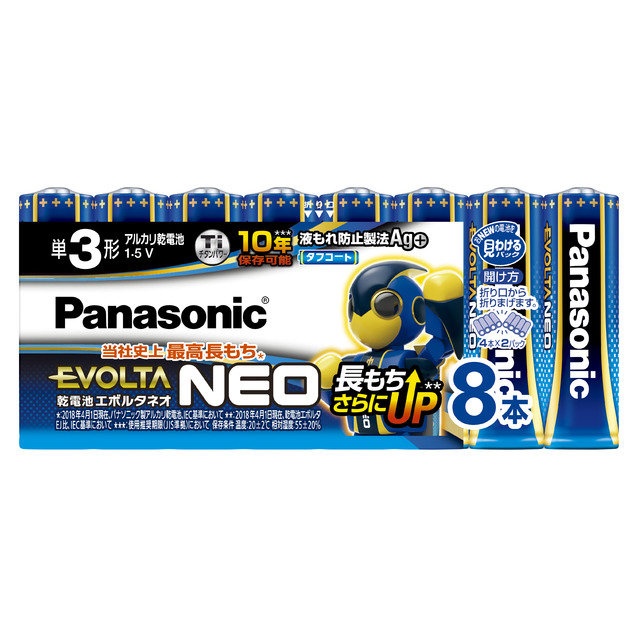 ñ3�� 8�� ���ܥ륿NEO �ѥʥ��˥å� ���륫�괥���� LR6NJ/8SW Panasonic EVOLTA NEO ñ3 ���� ������