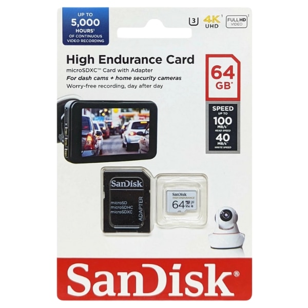 ドライブレコーダー対応・サンディスク高耐久64GB【microSDXCカード 