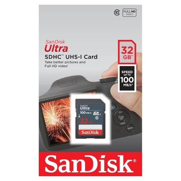 サンディスクUltra 32GB【SDHCカードSDSDUNR-032G-GN3IN】Read=100MB/s