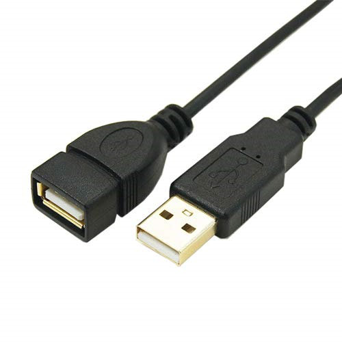 USB2.0延長ケーブル5m【変換名人USB2A-AB/CA500】極細仕様だけど中身は極太!金メッキ・Aオス-Aメス
