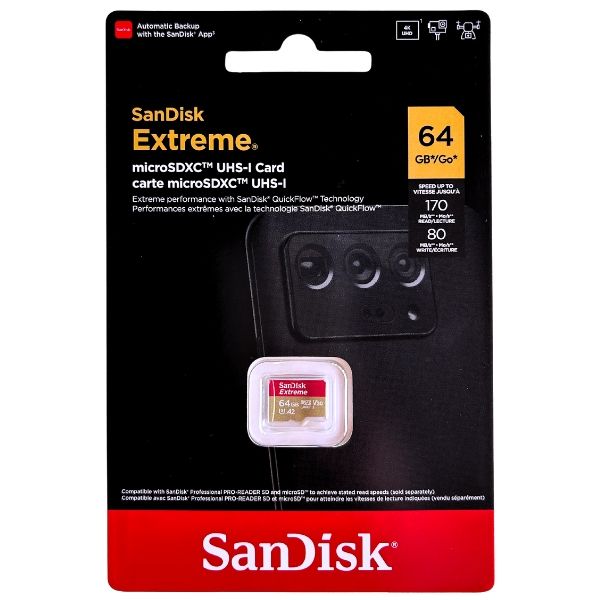 microSDカード 64GB サンディスク SDSQXAH-064G-GN6MN UHS-I U3