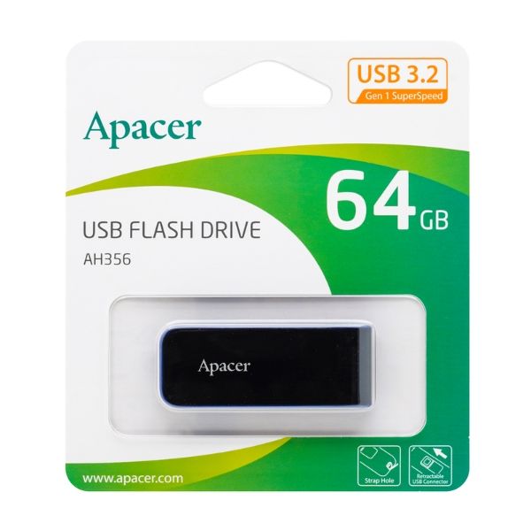 USB 64GB 5ǯݾ USB3.2 Gen1 Apacer AP64GAH356B-1 饤ɼ USB3.0 USB