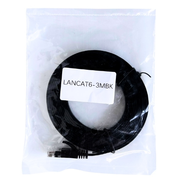 �ե�å����� LAN�����֥� 3m  CAT6 ���ޤ��ɻ� RJ45���ͥ��� LANCAT6-3MBK