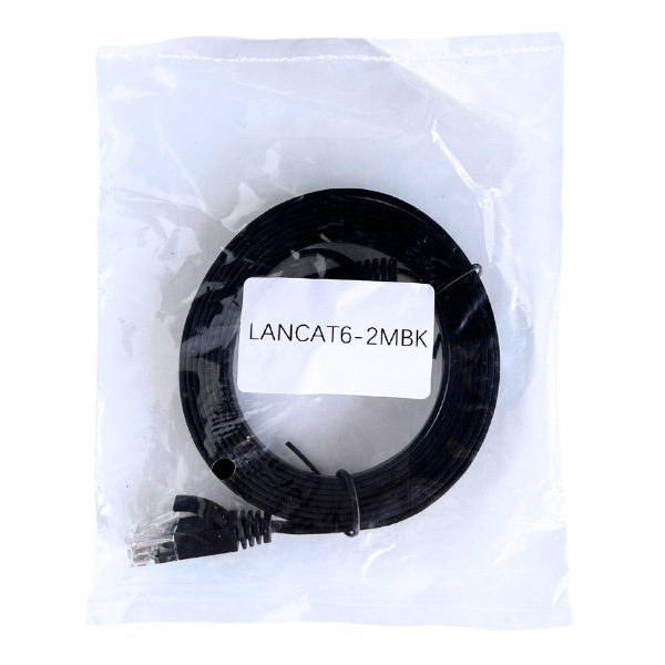 �ե�å����� LAN�����֥� 2m CAT6 ���ޤ��ɻ� RJ45���ͥ��� LANCAT6-2MBK