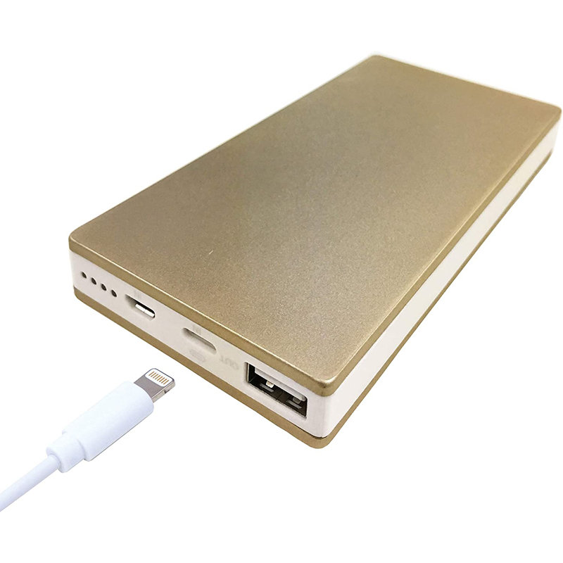 モバイルバッテリー 10000mAh ウイルコム iLLU1001-GD ライセンスLightningケーブル付属