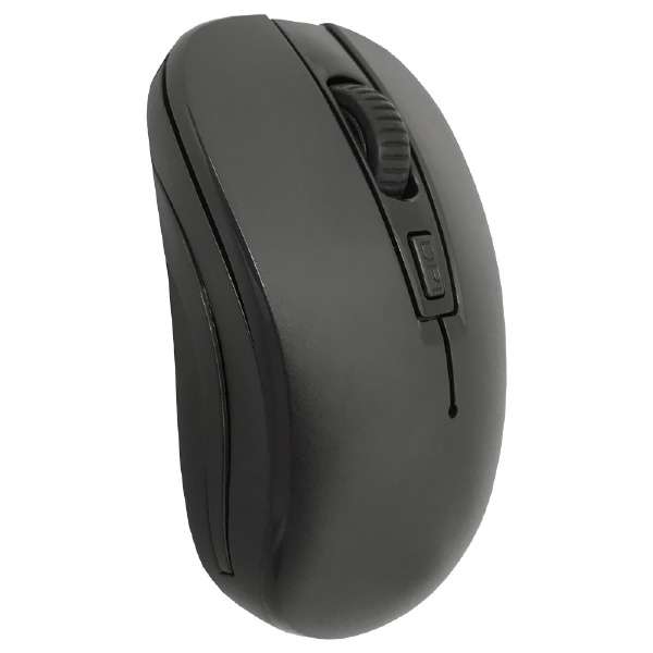 光学式ワイヤレスマウス【LAZOS L-YM-BK】3ボタン・ブラック