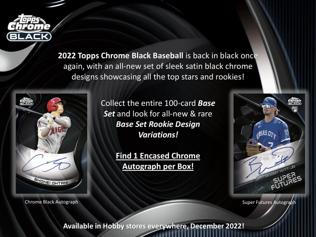 MLB 2022 TOPPS CHROME BLACK BASEBALL HOBBY BOX