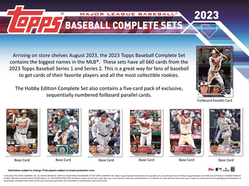 MLB 2023 TOPPS COMPLETE SETS HOBBY (送料無料）-二木トレーディングカード通信販売(通販)ショップ