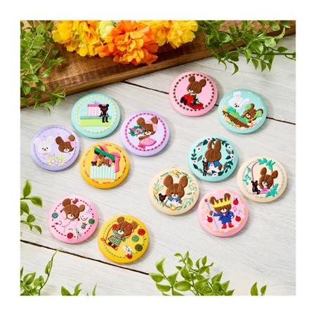 予約）くまのがっこう 刺繍缶バッジビスケット （食玩） BOX