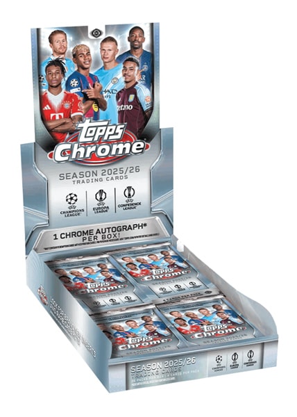 SOCCER 2025-26 TOPPS CHROME UCC HOBBY BOX（送料無料）