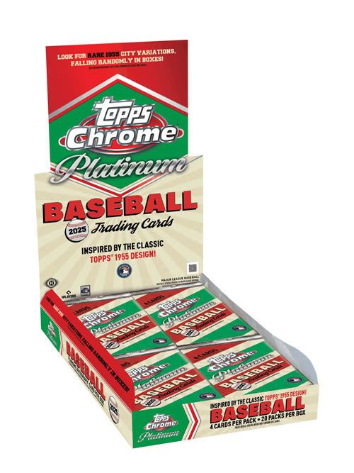 MLB 2025 TOPPS CHROME PLATINUM '55 HOBBY BOX