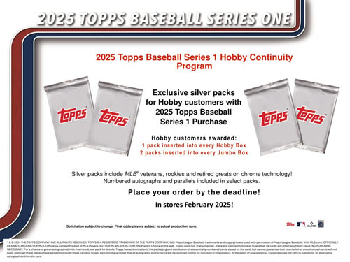 MLB 2025 TOPPS SERIES 1 HOBBY BOX