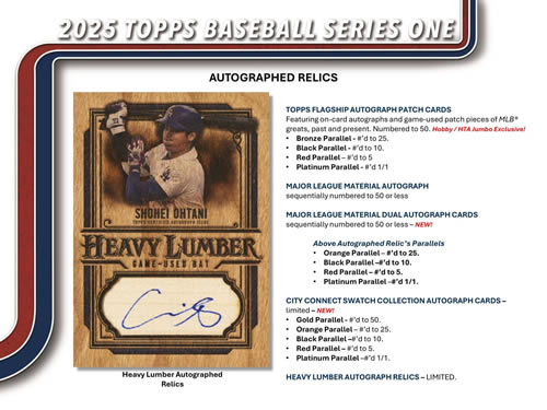 MLB 2025 TOPPS SERIES 1 HOBBY BOX