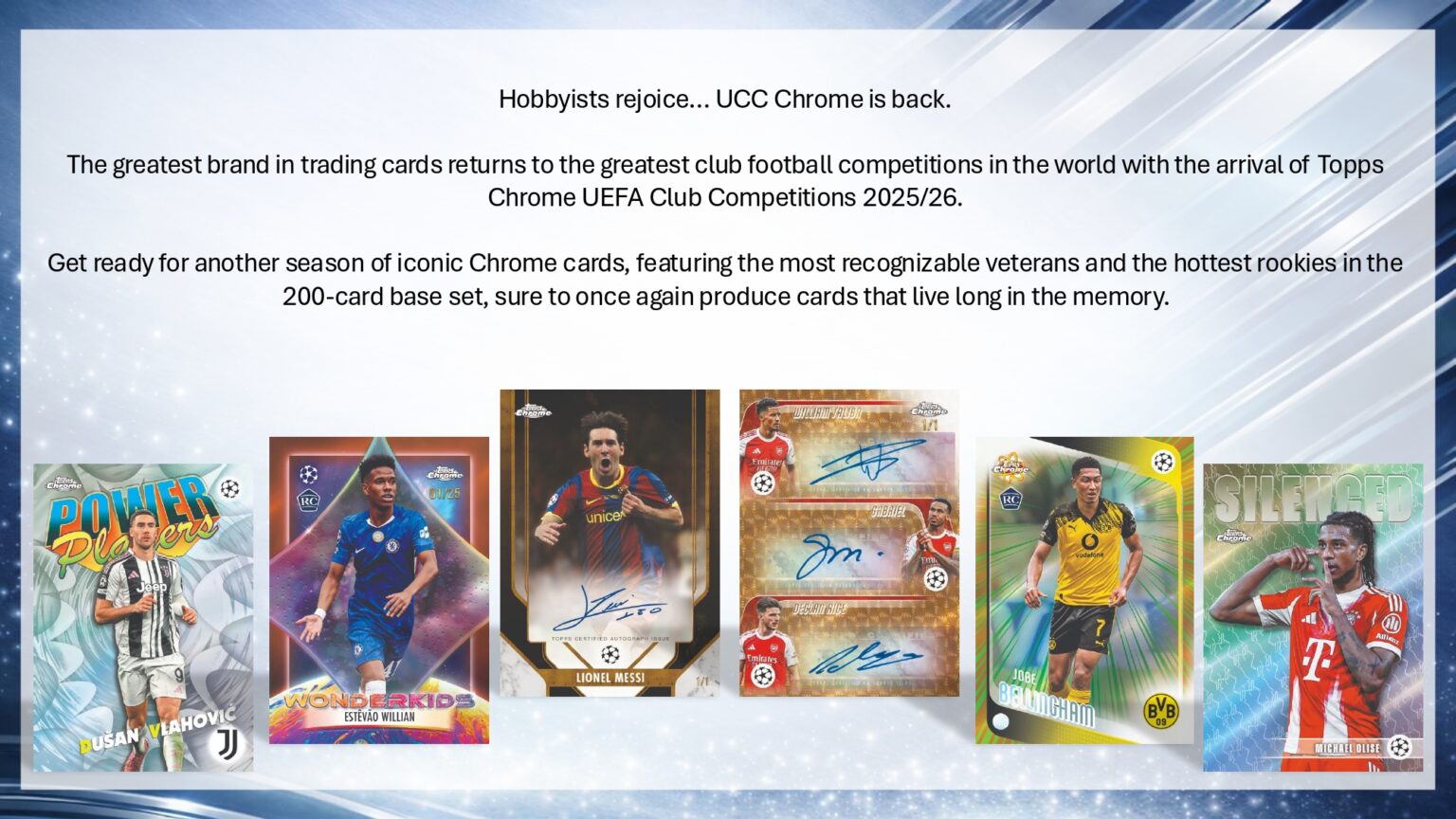 SOCCER 2025-26 TOPPS CHROME UCC VALUE BOX（送料無料）