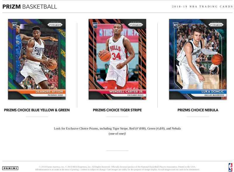 NBA 2018/2019 PANINI PRIZM CHOICE BASKETBALL BOX