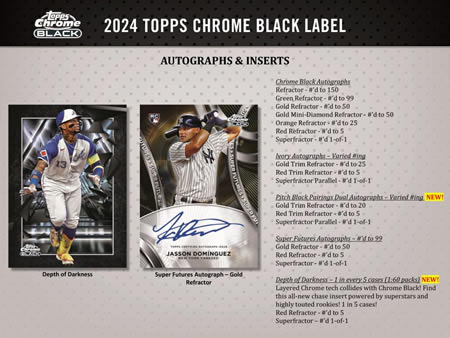 MLB 2024 TOPPS CHROME BLACK HOBBY