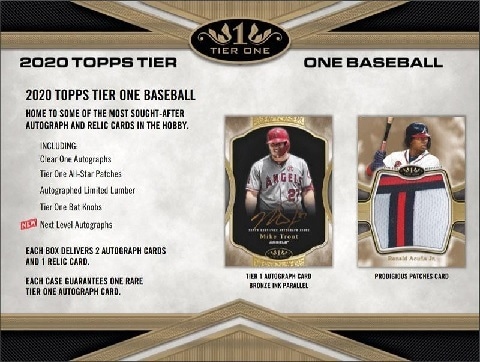 MLB 2020 TOPPS TIER ONE BASEBALL BOX（送料無料）