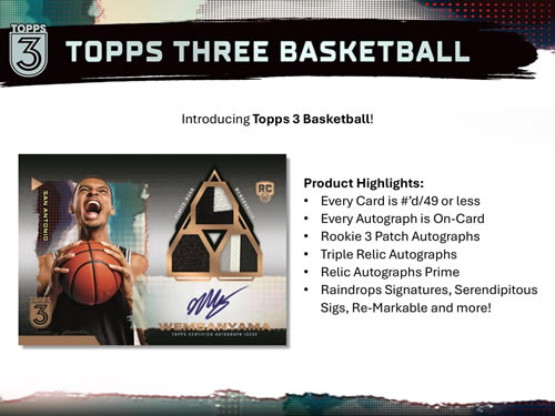 2023-24 TOPPS THREE BASKETBALL BOX（送料無料）