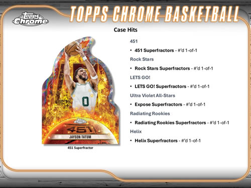 2024-25 TOPPS CHROME BASKETBALL HOBBY BOX