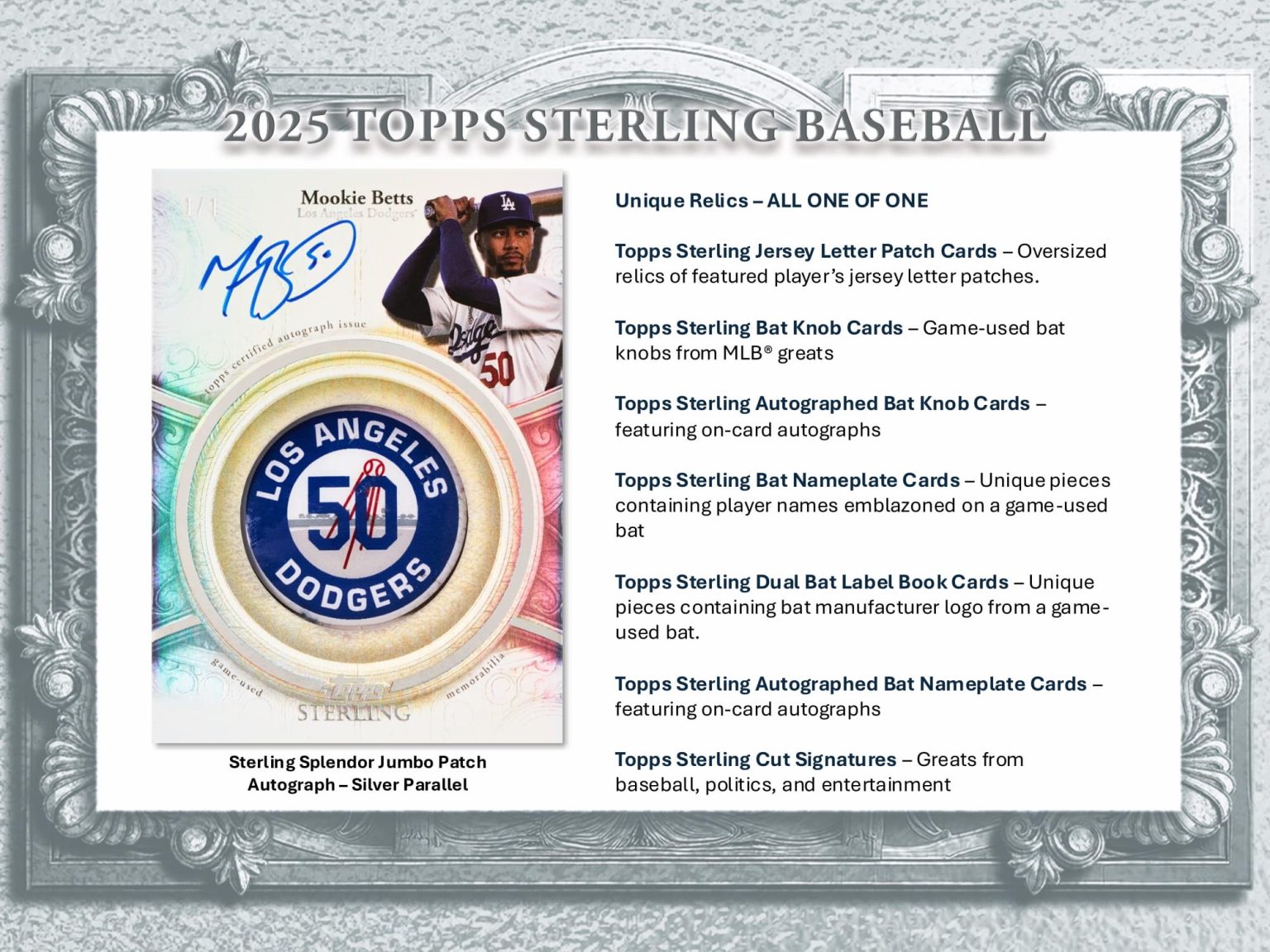 MLB 2025 TOPPS STERLING HOBBY BOX（送料無料）