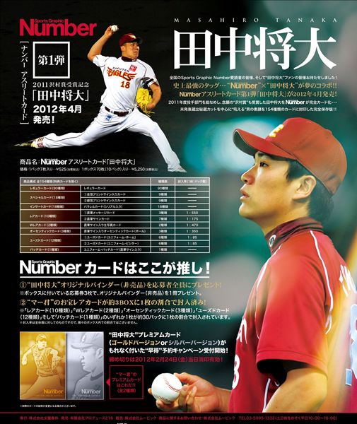 Number ナンバー アスリートカード 田中将大