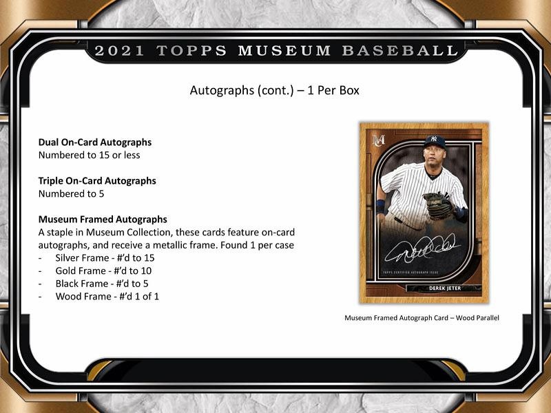 MLB 2021 TOPPS MUSEUM COLLECTION BASEBALL BOX
