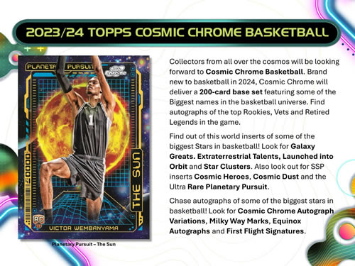 2023-24 TOPPS COSMIC CHROME BASKETBALL HOBBY BOX（送料無料）