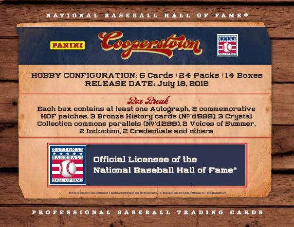 2012 PANINI COOPERSTOWN BASEBALL HOBBY BOX