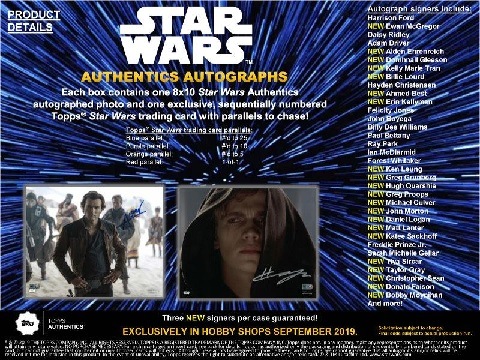 【未開封】2019 Topps スターウォーズ パック 2個セット 2019 TOPPS STAR WARS AUTHENTICS BLIND PACK SERIES 2 HOBBY