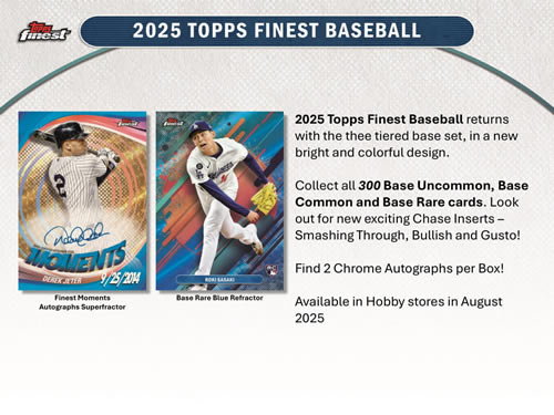 MLB 2025 TOPPS FINEST HOBBY BOX